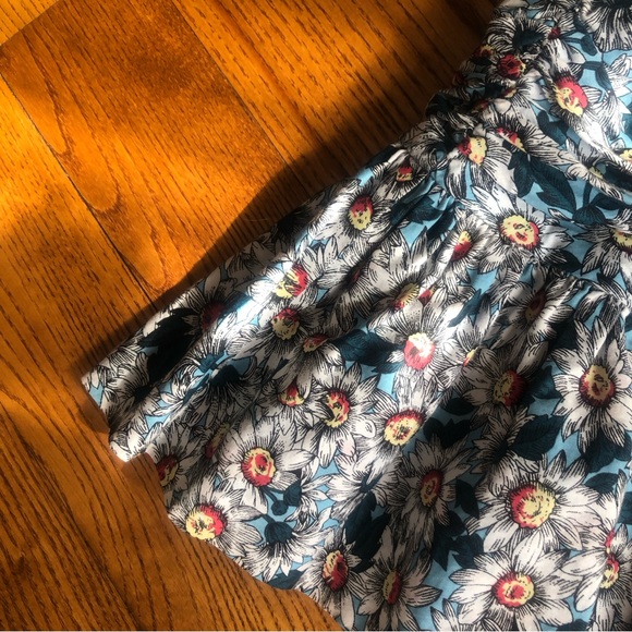 FLORAL DAISY SKIRT RUFFLE RUCHE SKIRT - Picture 14 of 16